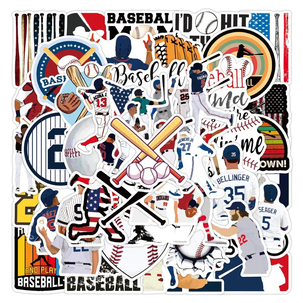 100Pcs Baseball Sticker Cartoon Graffiti Decorative Luggage Laptop Scooter Motorcycle Water Cup Waterproof Decal Toys Gifts