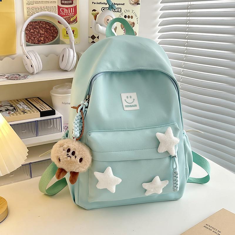 Ladies Schoolbag Cute Star College Student Travel Backpack Simple And Versatile High School Student Backpack