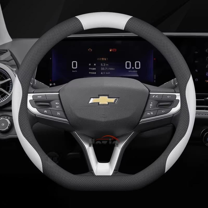 Leather Car Steering Wheel Cover for Chevrolet Monza Aveo Captiva Trax Orlando Groove Cruze Spark Non-slip Interior Accessories