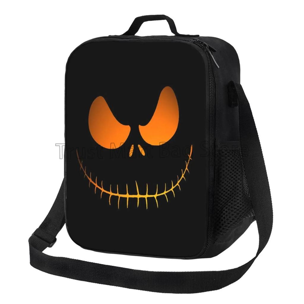 Horror Halloween Christmas Insulated Lunch Bag Portable Thermal Lunch Containers Reusable Cooler Tote Bag for Work Picnic Travel