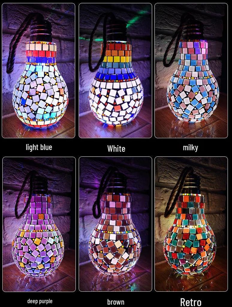 Mosaic DIY Candle Holder Kit: Educational Parent-Child Crystal Glass Light-Up Gift
