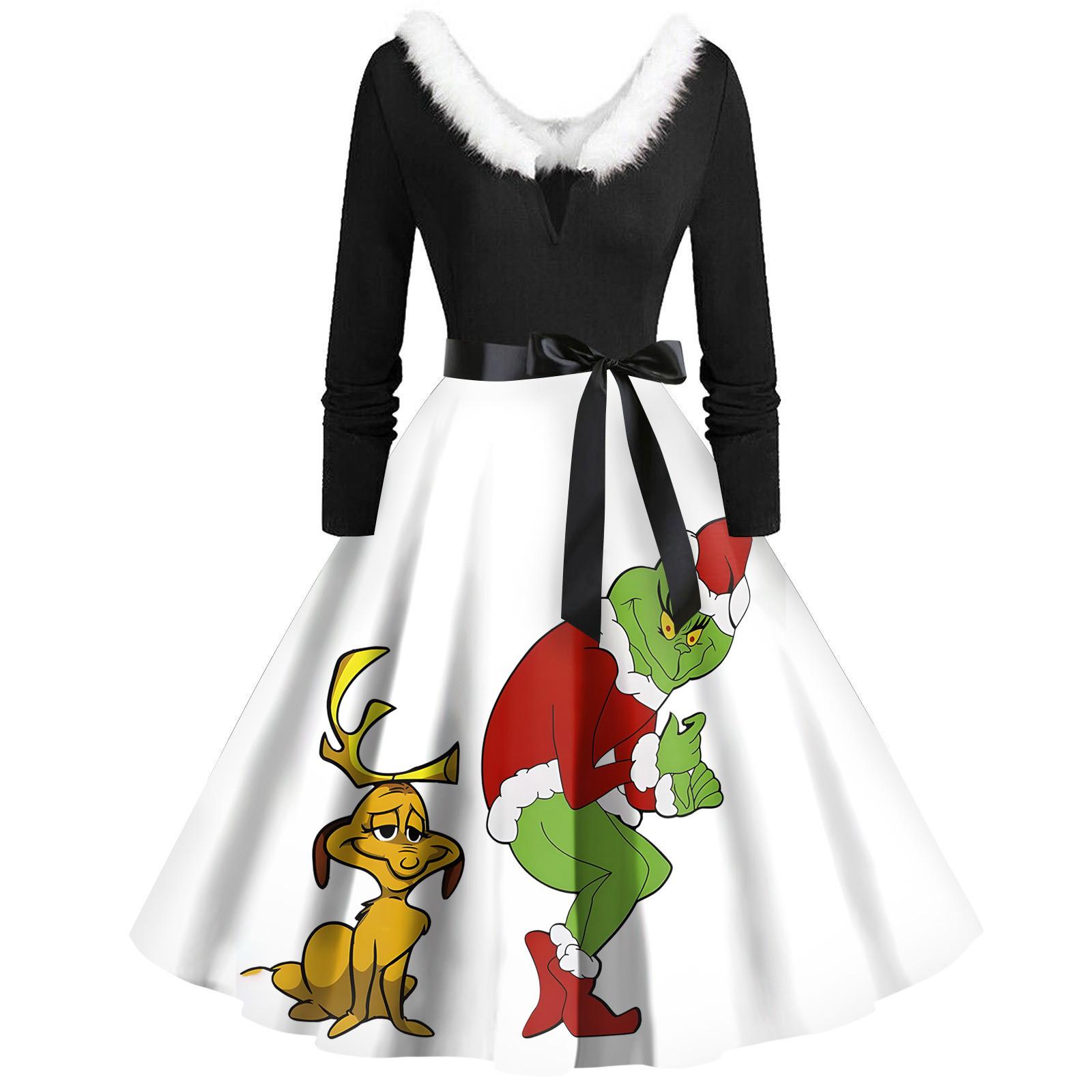 

Женское повседневное и модное платье на молнии с длинными рукавами и v-образным вырезом в тон L белый