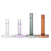 Nordic Style Colored Candle Holder Creative Transparent Glass Candlestick for Table Centerpiece Romantic Wedding Home Decoration