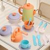 Pretend Play Kitchen Set for Kids Ages 2-3, Educational Toy with Cookware, Pots & Pans, Cookware, and Afternoon Tea Set. A great gift for boys and gir