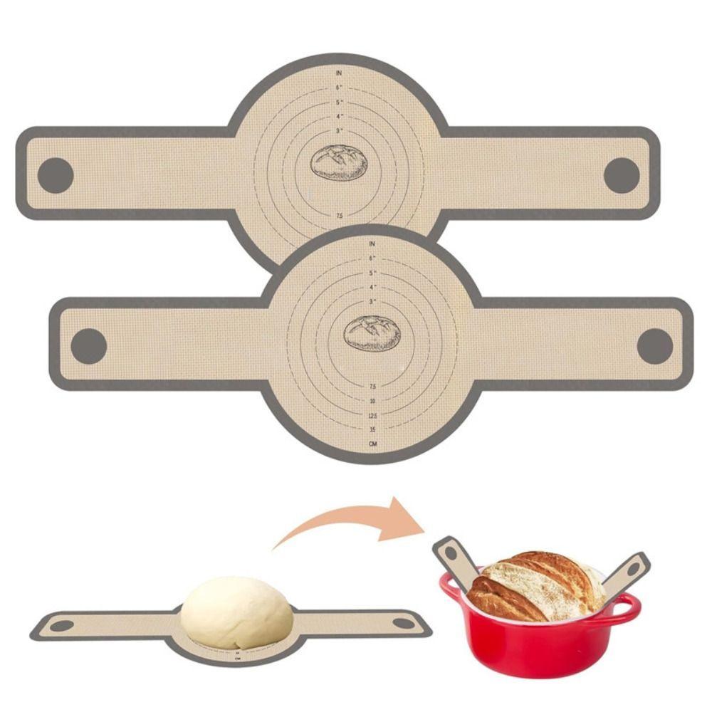 Long Handle Silicone Bread Mat Heat Resistant Non-Stick Baking Bread Sling Durable Sourdough Baking Mats For Dough Pastry Cookie