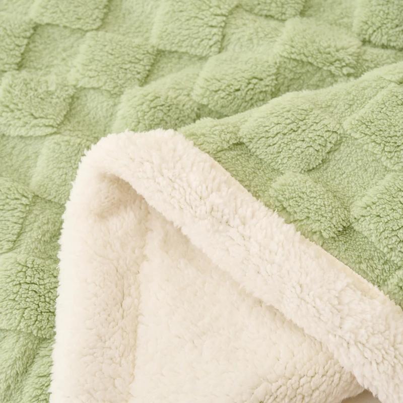 Coperta Plaid in Pile Soffice Inverno Coperte Ispessite Copripiumino Double Face Copridivano Letto Morbido Caldo Plaid Copriletto Camera da Letto