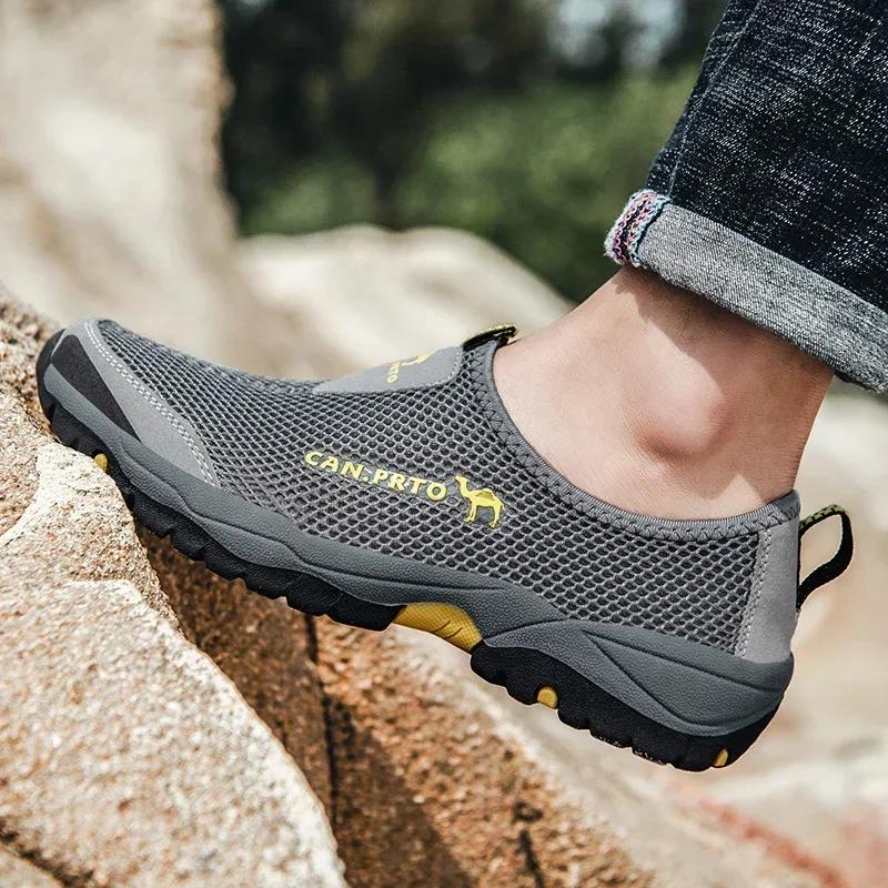 Men's Shoes  Mesh Casual Shoes Summer Outdoor Sneakers Sports and Leisure Men Non-slip Climbing Shoes Breathable Men's