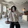 Matin Kim Womens Vintage Distressed Zip Hoodie Loose Fit Letter Print Streetwear Jacket Fall 2026