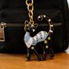 Cat Keychain Pendant Lightweight Metal Keychain Creative Enamel Cat Keyring Portable Key Chain Bag Charms Fun Accessories Gifts