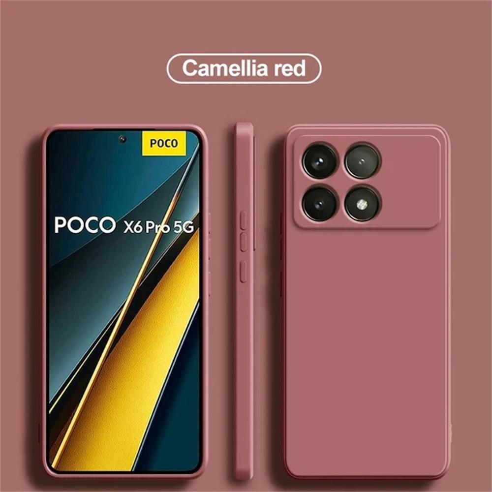 Phone Cases For Xiaomi Poco X6 Pro PocoX6 Pro 5G Shockproof Matte Case For Xiaomi Poco X6 Pro X6 5G Camera Protector Soft Cover