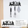Key Holder Wall Mounted Key Hooks, Black Metal Key Rack Hooks, The Great Grove, Mountain Theme Wall Decoration Hooks, with 7 Hooks, Applicable To