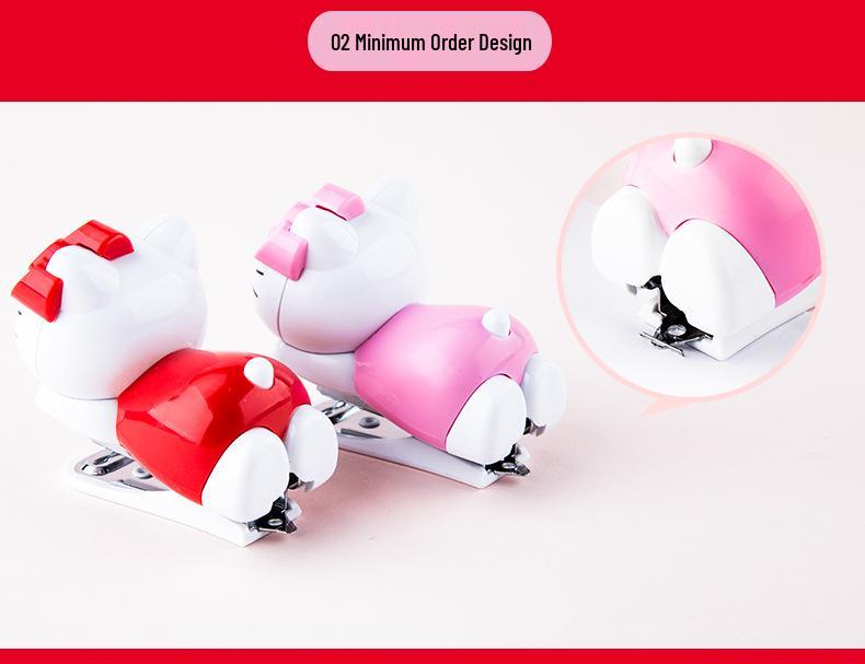 KT86216 Cute Cartoon Mini Stapler Set for Students - No. 10 Paper Binder