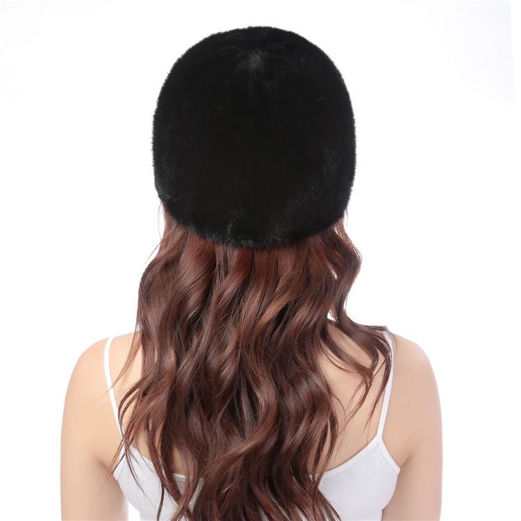 Real Mink Fur Hat Winter Women Keep Warm 100% Genuine Mink Fur Hats Natural Quality Female Fashion Mink Fur Cap Lady Outdoor Cap