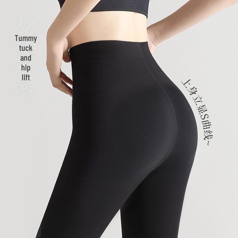 Ciorapi negri de catifea pentru femei - Colanți groși, modelatori pentru toamnă și iarnă