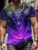 Summer Street Style Fashion Men's T-shirt Urban Everyday Casual Short-sleeved Top 3D Dragon Print Men's Outdoor T-shirt