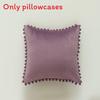 Velvet Solid Dutch Color Pillow Cases Pompom Edging Cushion Cover Living Room