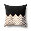 Polyester Pillow Case Nordic Ins Style Marble Geometric Printed Peach Leather Velvet Living Room Sofa Pillow Case