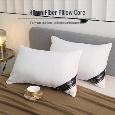 Hilton Fiber Five-Star Hotel Pillow Core - Medium/Low-High Neck Support, Non-Collapsible