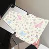 360° Rotatable TriFold for Samsung Galaxy Tab S9 S10 FE A9 A11 S7 S8 Plus Painted Cover Aesthetic Inner Printed Pink Tiny Flower