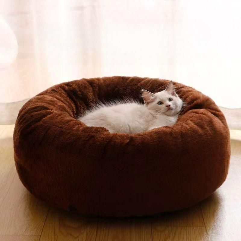 All Season Pet Bed Washable Cat Dog Round House Indoor Warm Winter Cushion for Cats Dogs