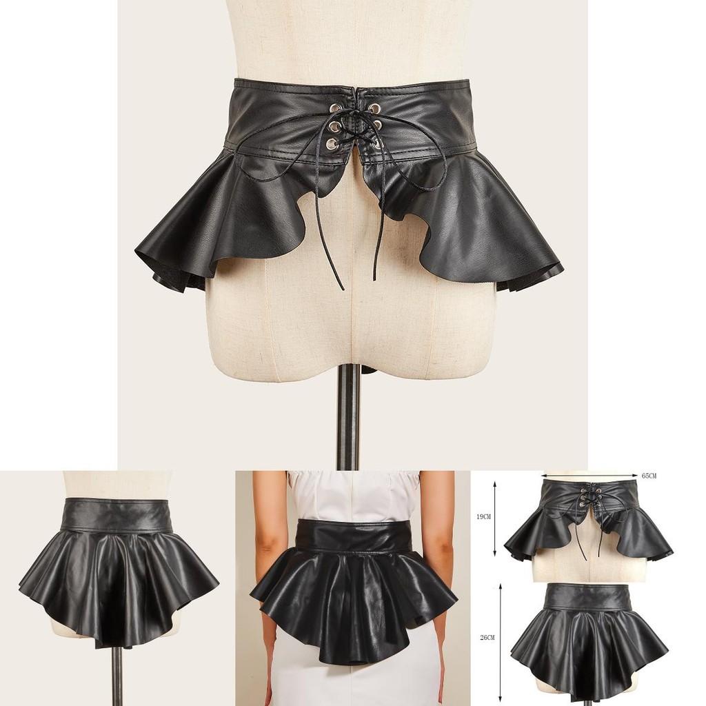 Fall Elegant Faux Leather Waist Belt With Hook Closure For Dresses And Tunics