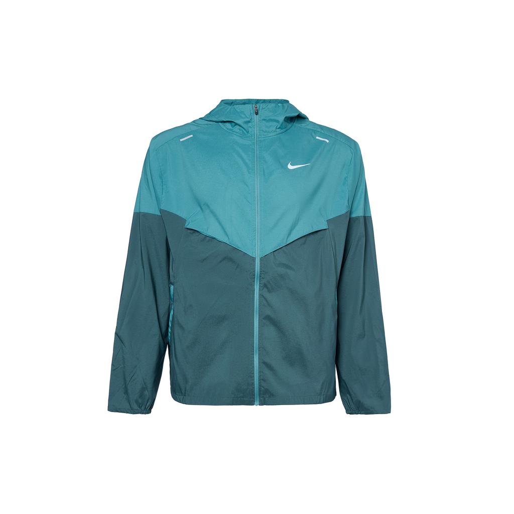 Nike Logo Print Colorblock Long Sleeve Hooded Sun Protection Jacket Men Jacket Green CZ9071-379