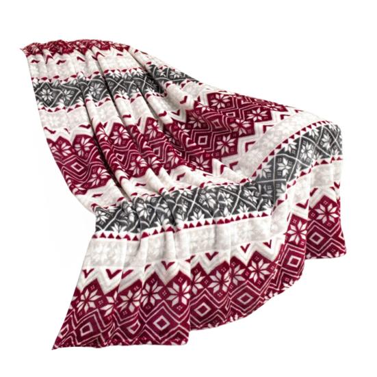 

Рождественский фланелевый плед Плед со снежинками Теплый плюшевый плед Плед для хижины для дивана, кровати, офиса Праздничное украшение 130x150cm