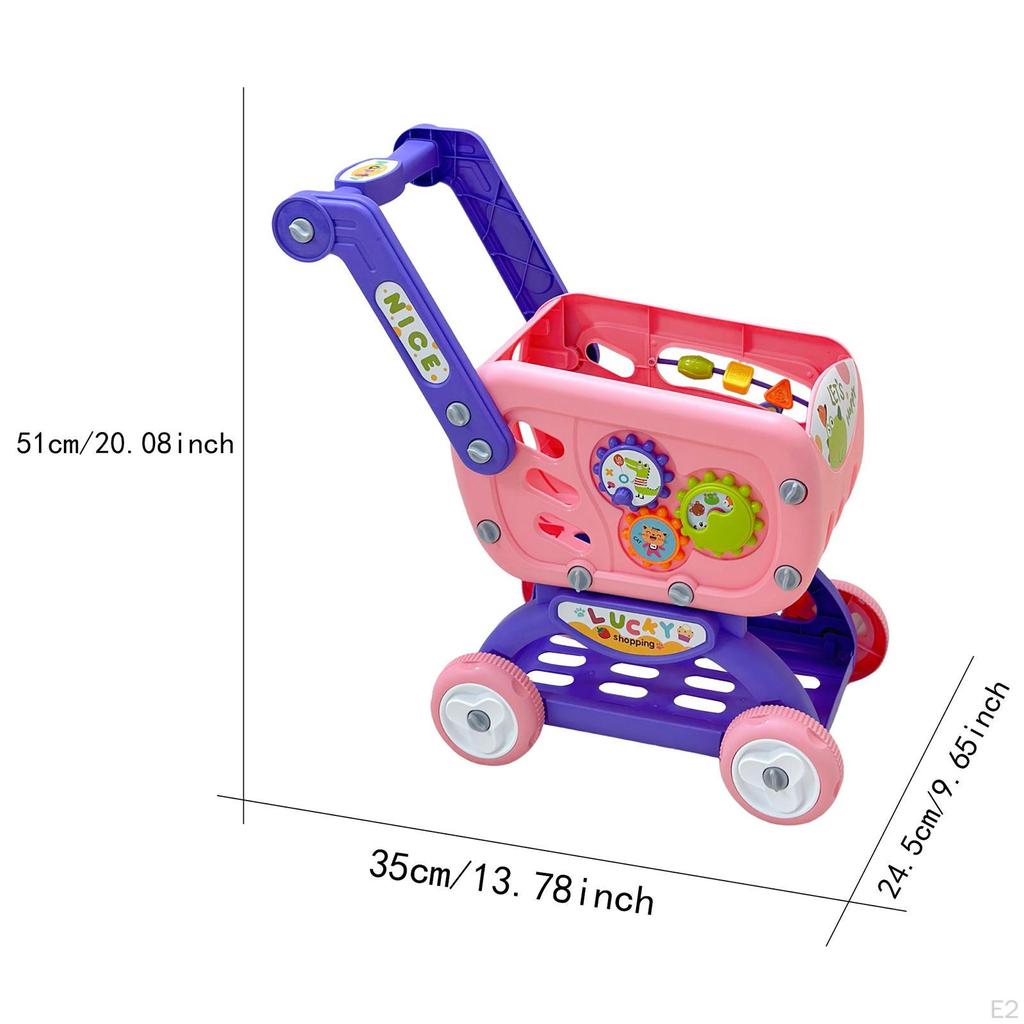 Children's Toy Shopping Cart, Interactive Role-playing Grocery Model for Children