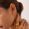 CARLIDANA Premium Ins Style 18K Gold Plated Mini Hoop Earrings Non-fading Stainless Steel Enamel Earrings For Ladies Women