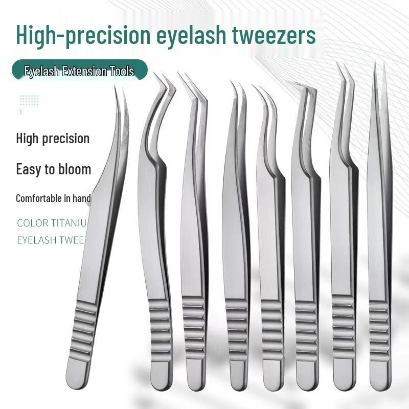 Ukraine Precision Curved Eyelash Tweezers for False Lash Application
