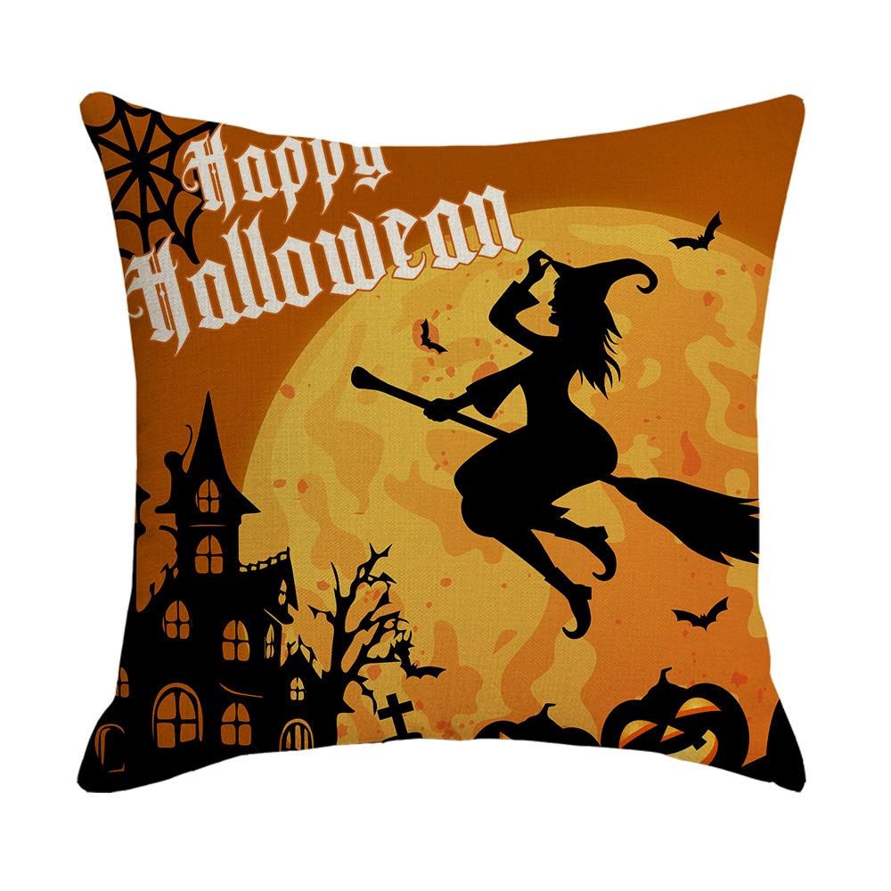 Halloween Pillow Cover Funny Pumpkin Castle Festival Party Cushion Sofa Pillow Premium Durable Quality Useful Practical