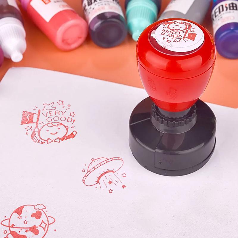 1PC DIY Scrapbooking Seal Teacher Encourage Stamp School teacher supplies Emoticons Seal Self-ink Stamps Praises Stamps TMZ