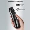 5 in 1 Electric Hair Trimmer for Men, Cordless Rechargeable Whole Body Hair Trimming Machine with Digital Display, Suitable for Beard Nose Chest Shavi