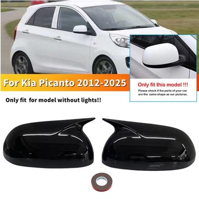 Για Kia Picanto 2012-2025 Χωρίς Φως Κάλυμμα Πλευρικού Καθρέφτη Αυτοκινήτου Κάλυμμα Φτερού Εξωτερικό Κάλυμμα Καθρέφτη Πίσω Πόρτας Διακοσμητικό Όψη Άνθρακα