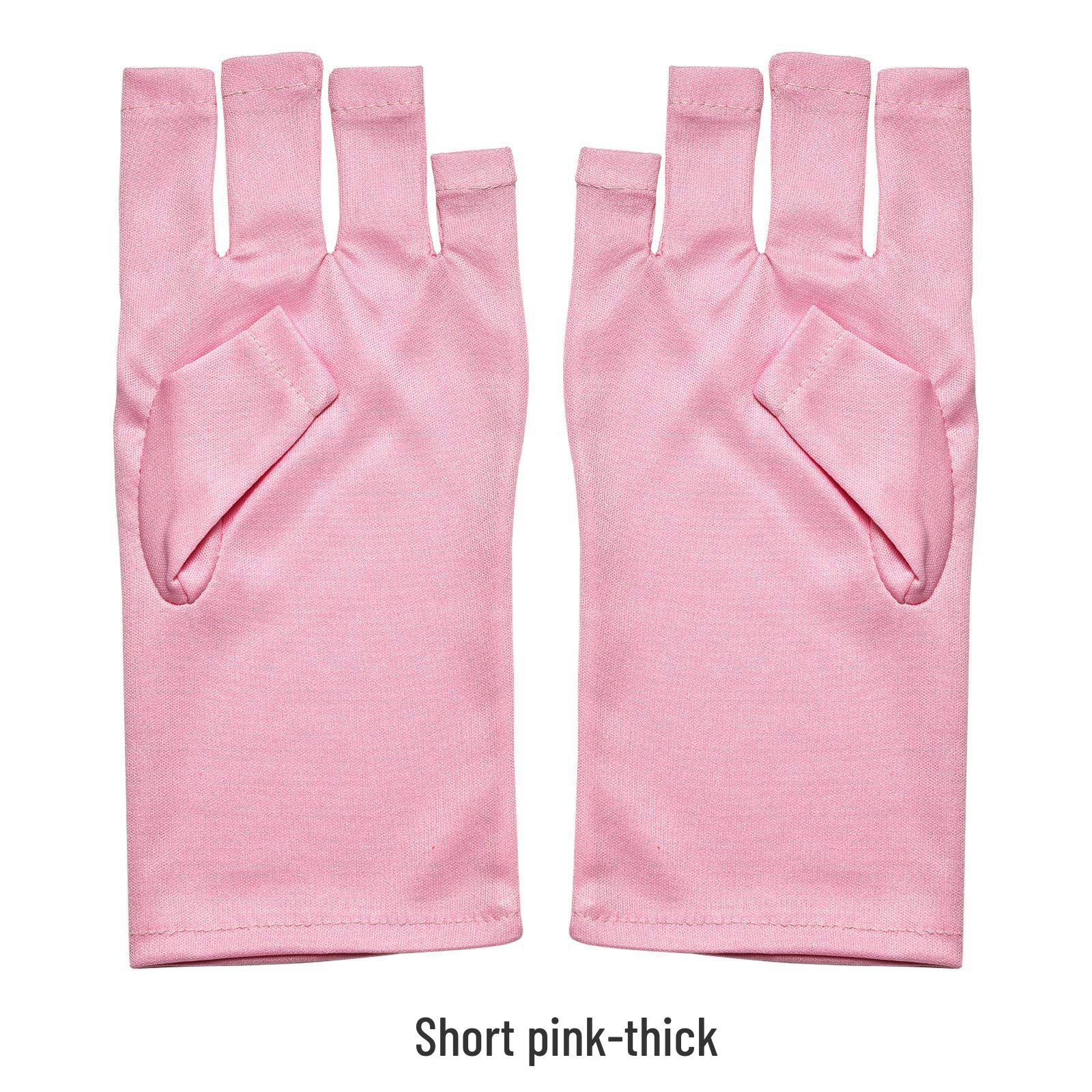 

Cross-Border Nail Art UV Protection Half-Finger Gloves - Blackening Prevention