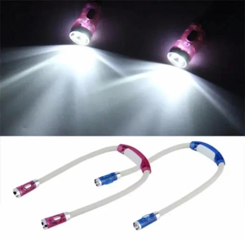 Book Light Led Neck Hug Reading Lamp Flexible Handsfree Novelty Led Night Light Flashlight Indoor Outdoor Camping Light