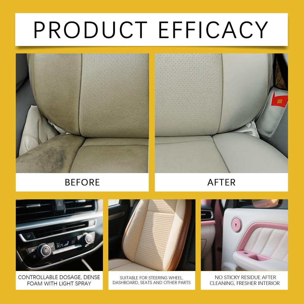 Car Foam Cleaner, Interior Cleaner, Multi-functional Foam Spray, Suitable For Car Steering Wheels And Seats,150ml