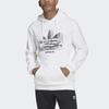 adidas Originals Trefoil Logo Print Sport Langarm Hoodie Herren Hoodie Weiß HC7164