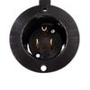 All Black NEMA 5-15P US Standard Industrial Plug with Waterproof Cover