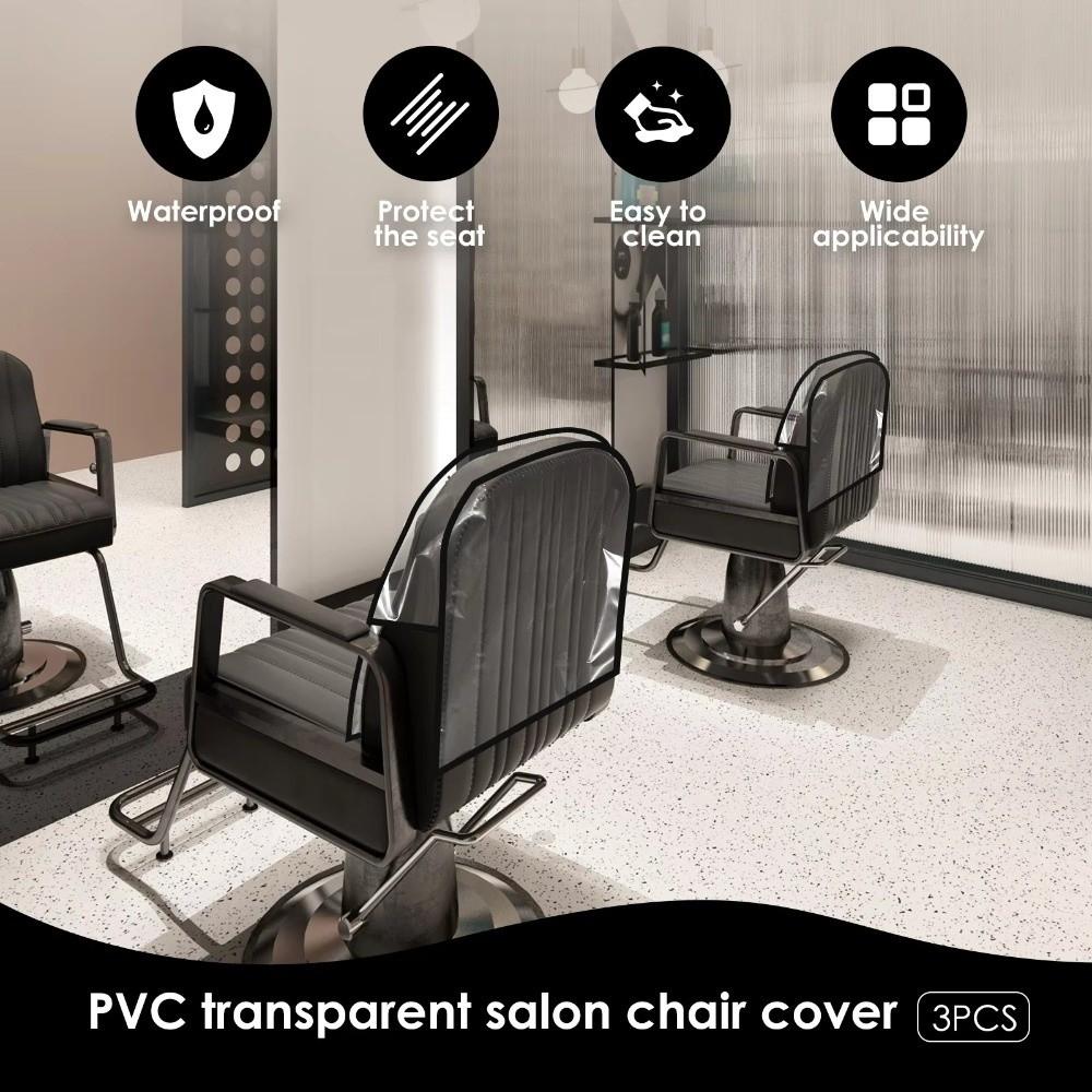 Clear Salon Chair Cover PVC Barber Chair Back Covers Universal Chair Back Covers  Protector Covers