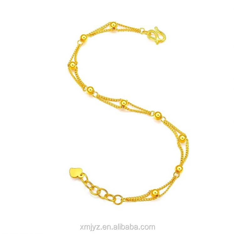 Dubai Jewelry Gold PlatedMatte Round Bead Bracelet Exquisite Craftsmanship Gold Plated Transfer Bead Bracelet Ladies Jewelry
