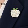 Brooch Pin, Enamel Teacher-Themed Fruit Shape Lapel Pin, Lightweight Outfit Badge for Teachers Day Graduation
