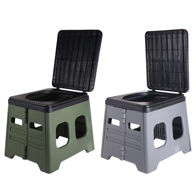 Leichte Outdoor-Campingtoilette mit Deckel Faltbare LKW-Toilette Camping Reise