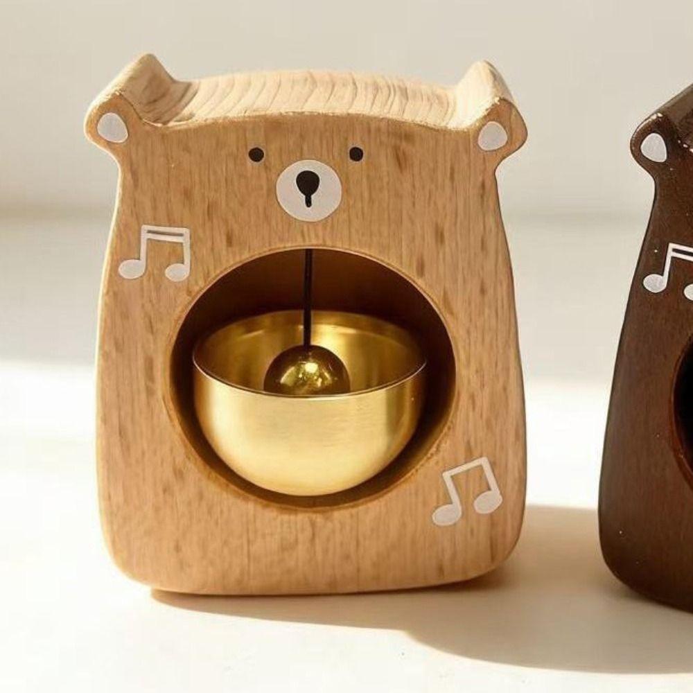 Cute Bear Entrance Doorbell Creative Entry Reminder Bell Animal Shaped Windbell  Bedroom