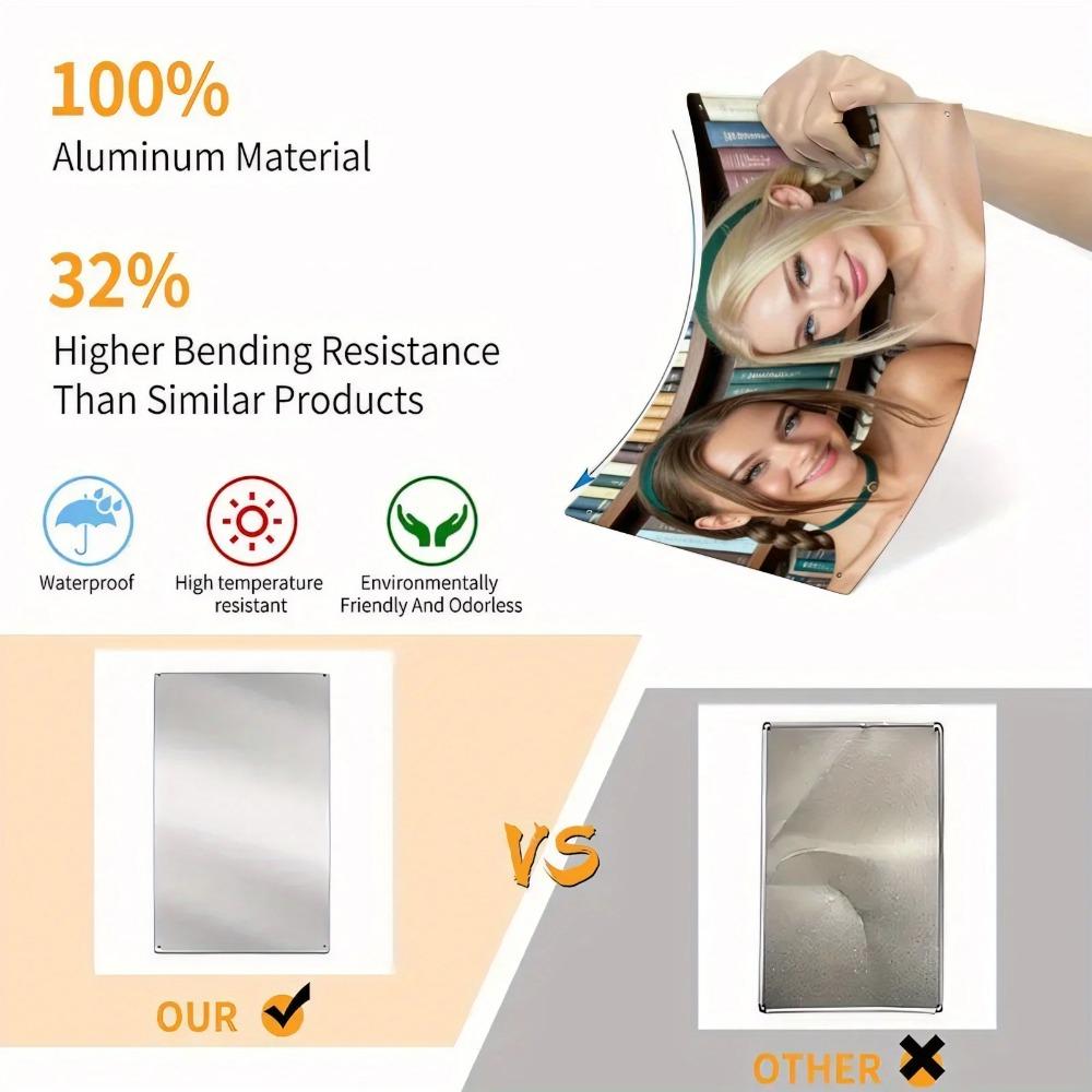 Linte Home 8x12 Inch Aluminum SignLarge HeavyDuty Outdoor Photo Panel Wall Art for Cafe Bar Retro Decor