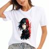 T-shirt en coton unisexe pour fille d'anime, Impression de haute qualité, Durable et longue durée, Décontracté et tendance, Style manga mignon, Belle aux cheveux blonds avec languette