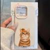 Coque de téléphone Motif Chat Orange Kaki Pour iPhone 17 Pro Max 16 Plus 15 Pro 14 13 12 11 XR 17Air Texture Litchi Housse Souple