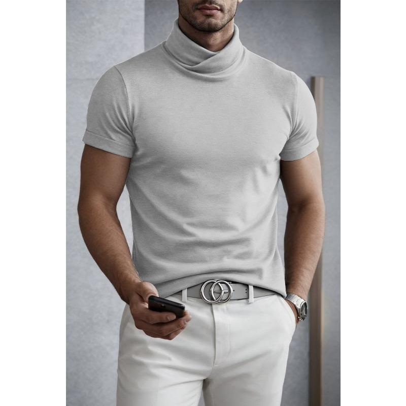 Men S Solid Color Short Sleeve T Shirt Loose Fit Korean Style