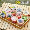 Disposable Dessert Serving Cups with Lids 50PCS 150ML Plastic for Pudding Ice Cream Cake Restaurant Takeout