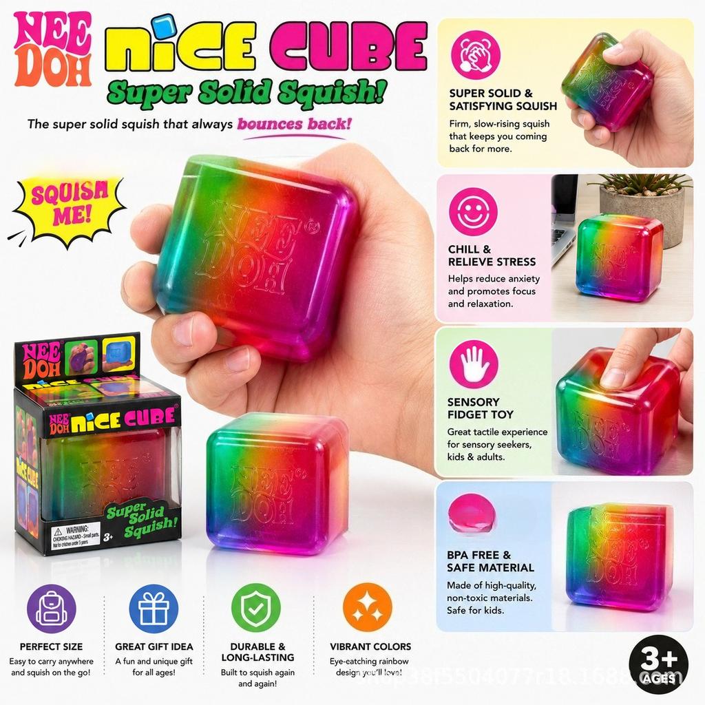 Colorful Cubes - Malleable Fun Malt Candy Stress Relief Slow Recovery Toy